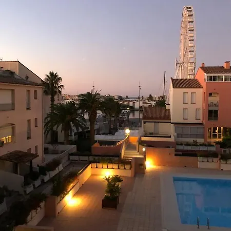Cap D’agde Centre Port Avec Parking Privé Et Belle Vue Port Et